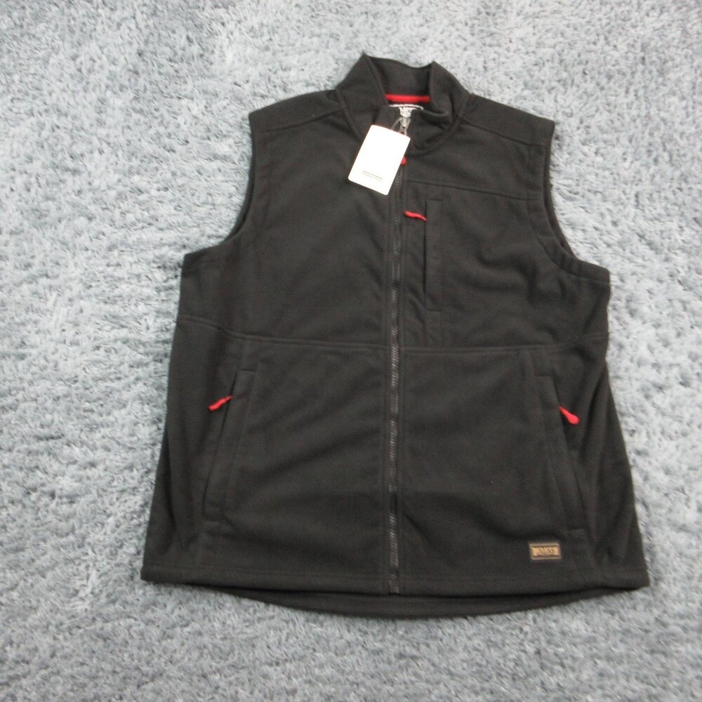 Duluth Trading Co. Vest Mens XLT Black Quilted Shoreman's Fleece Gridlock NWT